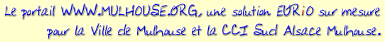 Le portail www.mulhouse.org, une solution EURiO sur mesure pour la ville de Mulhouse et la CCI Sud Alsace Mulhouse